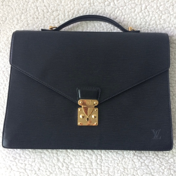 Louis Vuitton Black Epi Leather Serviette Conseiller Briefcase Bag - Picture 2 of 16